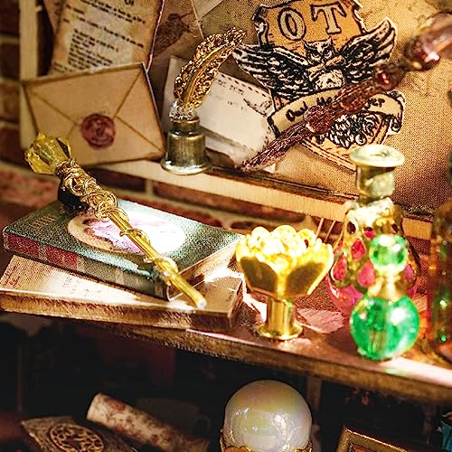 CUTEBEE DIY Miniature Dollhouse Kit, DIY Wooden Dollhouse Kit Miniature House Kit, Creative Room Idea（Magic House） CUTEBEE