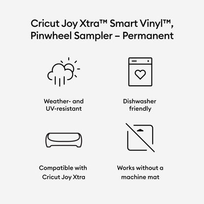 Cricut Joy Xtra Machine with Permanent Smart Vinyl Sampler Packs, Transfer Tape and Tool Set Bundle - Beginner Portable Cutting Machine and Matless