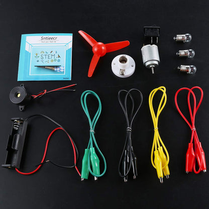 Sntieecr Electric Circuit Motor Kit, Educational Montessori Learning Kits for Kids DIY STEM Science Project - WoodArtSupply