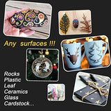 Dyvicl Metallic Marker Pens - 12 Colors Hard Fine Tip Metallic Markers and Metallic Markers Paint Markers Dyvicl