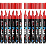 Overseas Red Paint Pens Paint Markers - Permanent Acrylic Markers 12 Pack, Water-Based, Quick Dry, Waterproof Paint Marker Pen for Rock, Wood, Overseas
