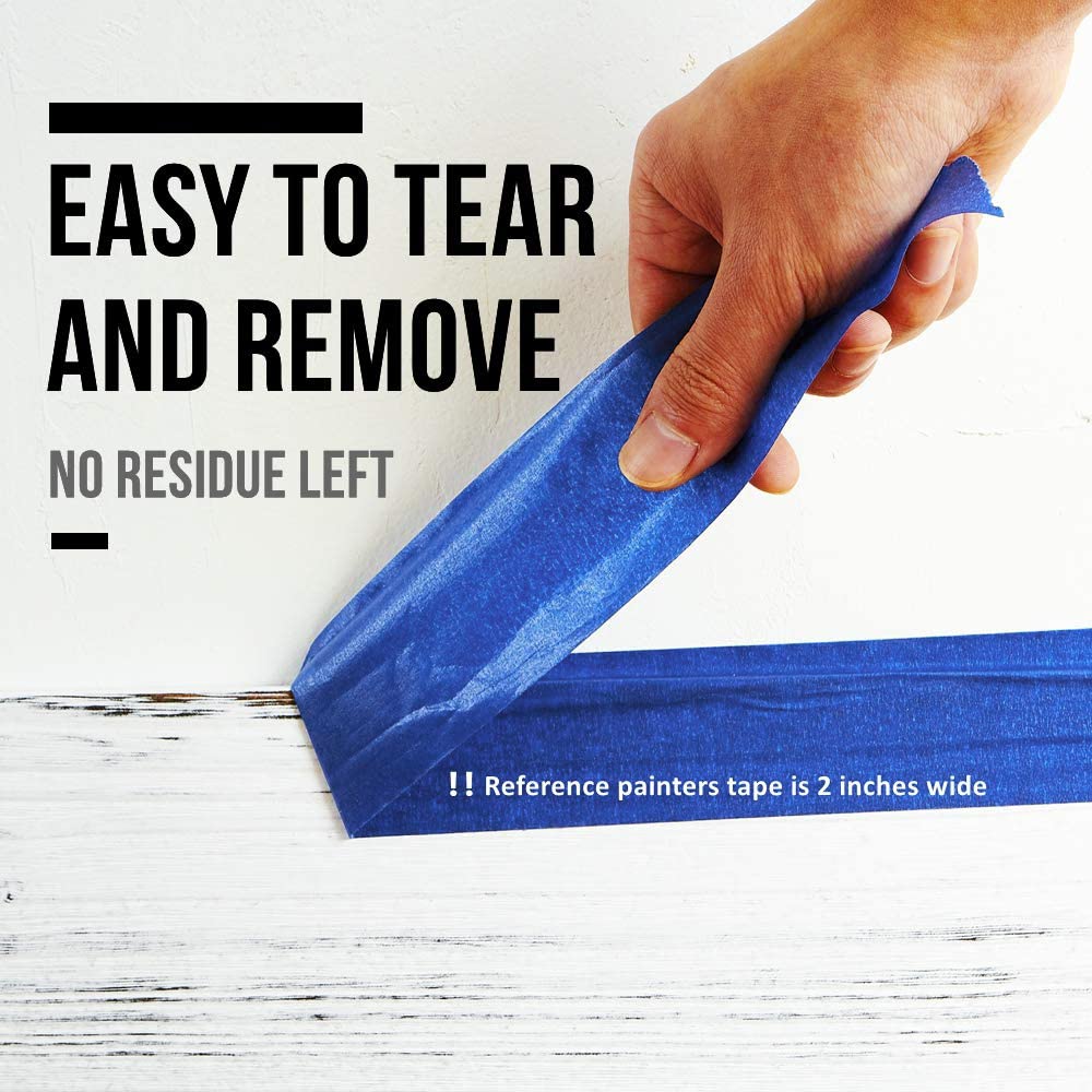 Lichamp 10-Piece Blue Painters Tape 1 inch, Blue Masking Tape Bulk Multi Pack, 1 inch x 55 Yards x 10 Rolls (550 Total Yards) Lichamp