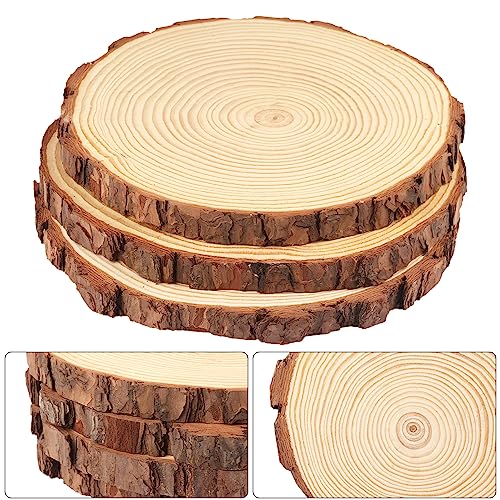 9 PCS 7-8 Inch Natural Wood Slices, Unfinished Pine Wood Circles with Barks for Coasters, DIY Crafts, Christmas Rustic Wedding Ornaments and - WoodArtSupply