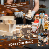 BeaverCraft BW12 pcs Basswood Carving Blocks Whittling Wood Carving Blocks Basswood for Carving Unfinished Wood for Crafts Wooden Block Set Bass Wood BeaverCraft