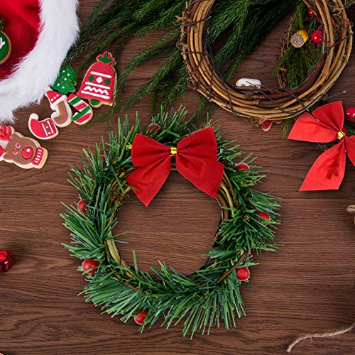 Grapevine Wreath Set, Marrywindix 16 Pieces Natural Vine Branch Wreath Christmas DIY Rattan Wreath Garland for Christmas Holiday Craft Wedding Decor Marrywindix