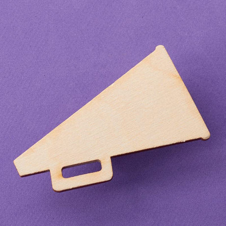 Pack of 24 Unfinished Wood Cheerleading Megaphone Cutouts by Factory Direct Craft - Blank Wooden Sports Team Banquet Mascot Cheerleader Art and Craft Factory Direct Craft