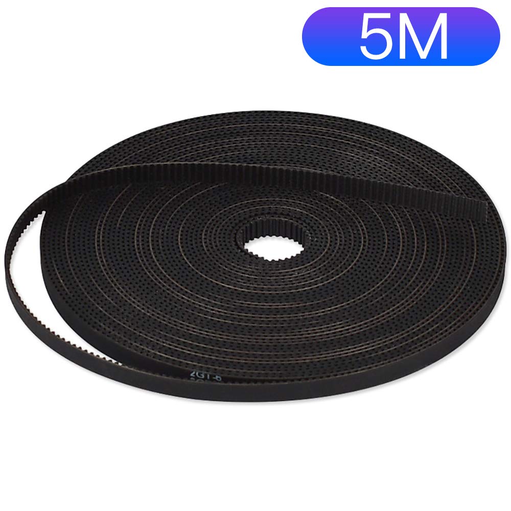 3D Printing GT2 Timing Belt, Zeelo 5 Meters (16.4ft) GT2 Open Timing Belt 2mm Pitch 6mm Width Rubber Fiberglass Fit for RepRap Prusa Mendel Rostock Zeelo