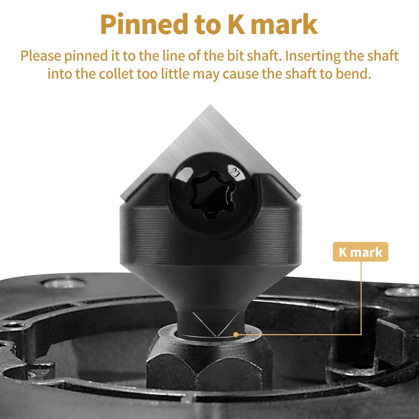 BINSTAK 90 Degree V Groove Router Bit 1/4 Inch Shank, Carbide Insert Wood CNC Router Bits for Woodworking Engraving Carving - WoodArtSupply