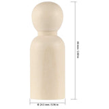 ZEONHAK 120 Pack Natural Unfinished Wooden Peg Dolls, Wooden Peg Doll People, Wooden Peg Doll Body for DIY Crafts Wedding Party Home Decoration ZEONHAK