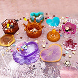 EuTengHao Resin Molds 43Pcs Silicone Molds for Resin, Epoxy Resin Crown Shape Mold Heart Shape Mold with Mica Powder for Storage Box Jewelry Trinket EuTengHao