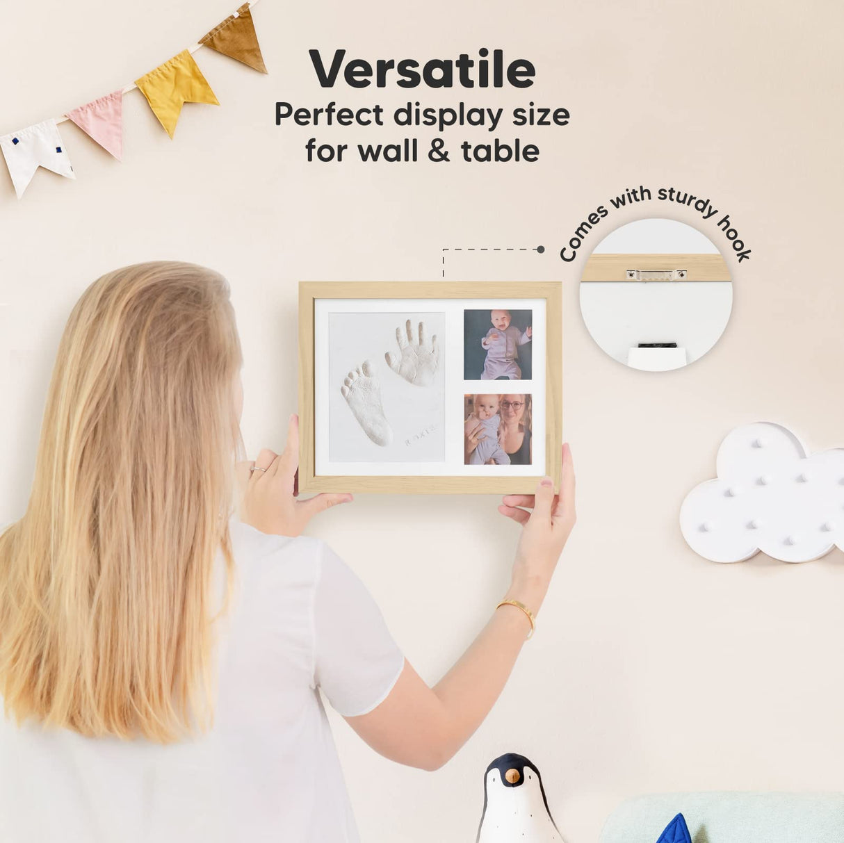 Baby Hand and Footprint Kit - Baby Footprint Kit, Baby Keepsake, Baby Shower Gifts for Mom, Baby Picture Frame for Baby Registry Boys, Girls,Baby KeaBabies