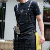 Dalstrong Professional Chef's BBQ Pitmaster Apron - Heavy-Duty Waxed Canvas - Grill Apron - 4 Storage Pockets - Genuine Leather Accents - Adjustable Dalstrong