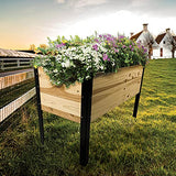 Backyard Expressions Raised Garden Bed, Elevated Wood Planter Box Stand - 35.5" W x 15.5" D x 22" H BACKYARD EXPRESSIONS PATIO · HOME · GARDEN