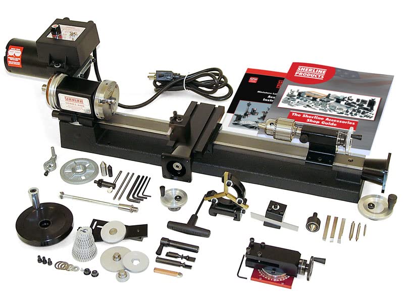 Sherline 4400C-CNC 3.5" X 17" CNC Lathe (INCH) +"C" Package (Intended for Computerized CNC) Computerized Sherline CNC control (Windows OS)