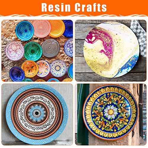 Round Wood Discs for Crafts, Audab 5 Pack 14 Inch Wood Circles Unfinished Wood Rounds Plaque for Door Hanger, Door Design, Wood Burning Audab