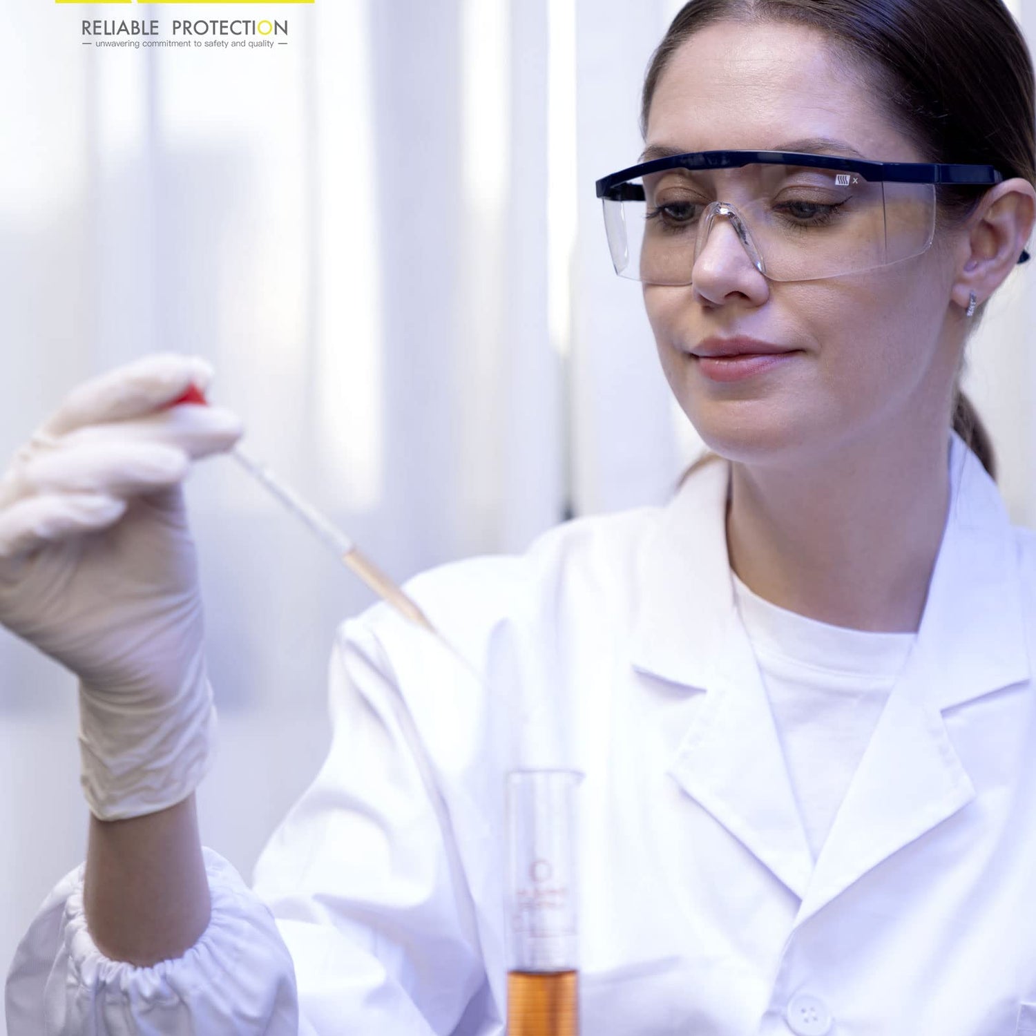 PACIFIC PPE 2 Pack Safety Glasses, Anti-fog, Scratch Resistant Clear Wraparound Lenses and No-Slip Grips, Adjustable, Lab Goggles PACIFIC PPE