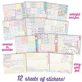 Craft-tastic — Nail Sticker Express — Nail Art Kit — Regular, Gold Foil, & Glitter Stickers — Ages 8+ Craft-tastic