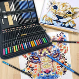 Kalour 96 Pack Drawing Set Sketching Kit,include 72 Colored Pencils and 24 Sketch Kit with Sketch Book,Art Supplies for Drawing,Sketching and KALOUR