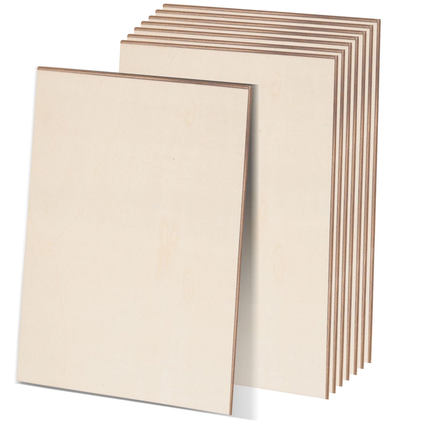 12 Pack Basswood Plywood Sheets 8 x 12 x 1/5 Inch-5 mm Thick Basswood Plywood Board Wood Squares Sheets Natural Unfinished Wood for Crafts, Painting,