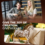 UGEARS 70054 Wooden Horse Puzzle, Model Building Set, Brain Game, DIY Puzzle, Educational Toy, Environmentally Friendly UGEARS