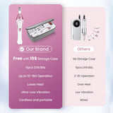 ISTON 36-Piece Professional Manicure & Pedicure Kit, Cordless Nail Drill Machine, 20000RPM,11Pcs Bits, 4 Speed, Electric Nail File Set, Nails Care ISTON