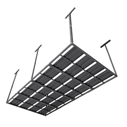 AbyssZen 4x8 Overhead Garage Storage Rack, Adjustable Garage Storage Organization Systerm, Heavy Duty Metal Garage Ceiling Storage Racks, 800lbs