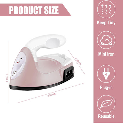 Mini Craft Iron Mini Iron Press,Mini Heat Press Machine for T Shirts Shoes and Hats Small Heat Transfer Vinyl Projects,Portable Travel Irons Mini - WoodArtSupply