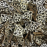 Amosfun 50pcs Solid Wood Carved Corner Onlay Furniture Home Decorations Unpainted Applique Gifts DIY Amosfun