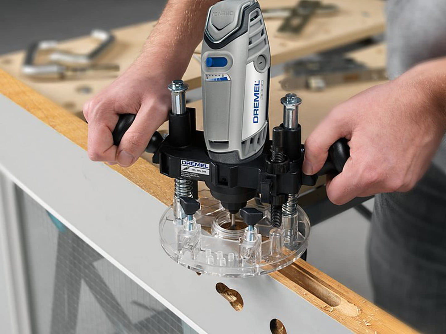 Dremel 335-01 Rotary Tool Plunge Router Attachment, Compact & Lightweight for Light-Duty Routing Projects, Perfect for Woodworking & Inlay Work, - WoodArtSupply