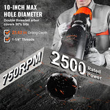 VEVOR Diamond Core Drilling Machine, 10in Wet Concrete Core Drill Rig with Stand Wheels, 750RPM Speed & 1-1/4" Thread & Lifting Handle, 10in Drilling VEVOR