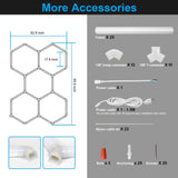 LZHOME Hexagon LED Garage Light: 25 Pack Updated Bigger Size, 26400LM 240W Super Bright Car Detailing Ceiling LED Shop Light for Warehouse Workshop LZHOME