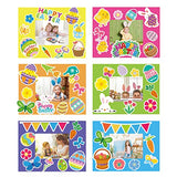 chiazllta 24 Packs Easter Kid's Craft Kits Easter Bunny Egg DIY Picture Frame Craft Suitable for Easter Class Game Activities Gift for Kids chiazllta