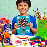 Made By Me! Ultimate Jar of Crafts, 200+ Piece Rainbow Craft Supply Bundle, Craft Supplies Starter Kit, Great Arts & Crafts Kit for Travel and Made By Me