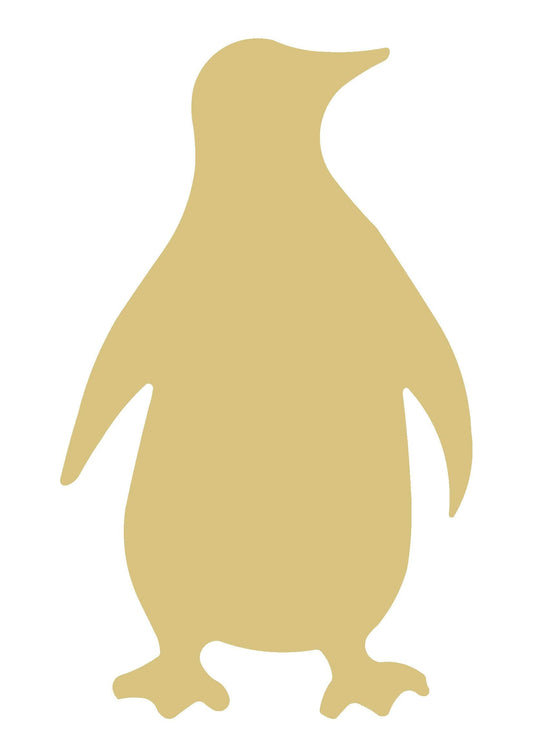 Penguin Cutout Unfinished Wood Kids Nursery Cutout Winter Door Hanger MDF Shape Canvas Style 3 - WoodArtSupply