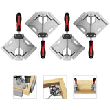 WETOLS Corner Clamp 4pcs - 90 Degree Right Angle Clamp - Single Handle Corner Clamp with Adjustable Swing Jaw Aluminum Alloy, Photo Framing, Tools WETOLS