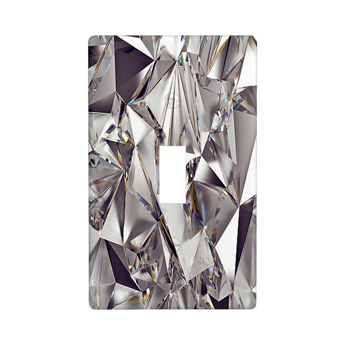 Moslion Diamond Shine 1-Gang Toggle Wall Plate 3D Shining Crystal Sparkle Light Switch Plug Covers Home Kitchen Bathroom Bedroom Decor Moslion