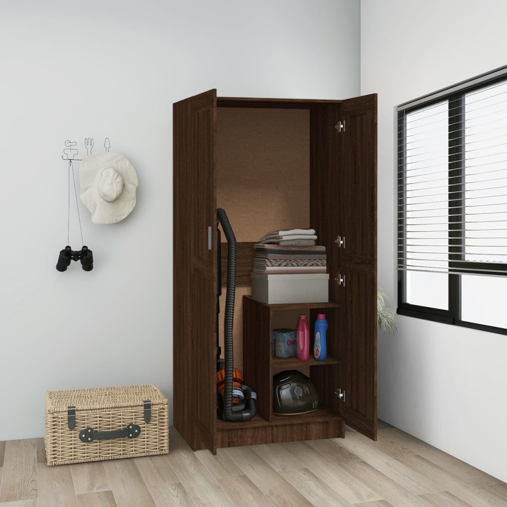 RUtavm Furniture Set-Wardrobe Brown Oak 82.5x51.5x180 cm Engineered Wood RUtavm