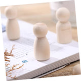 VILLFUL 30pcs Little Wooden Man Easter Peg Toys Dolls Peg People Wooden Peg Figures Art Crafts Peg Doll Unfinished Wooden Figure Kids Crafts Kids DIY VILLFUL