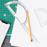 QWLWBU 2Pcs Angle Protractor, T Bevel Angle Finder with Wooden Handle Sliding T-Bevel Bevel Gauge for Carpenter QWLWBU