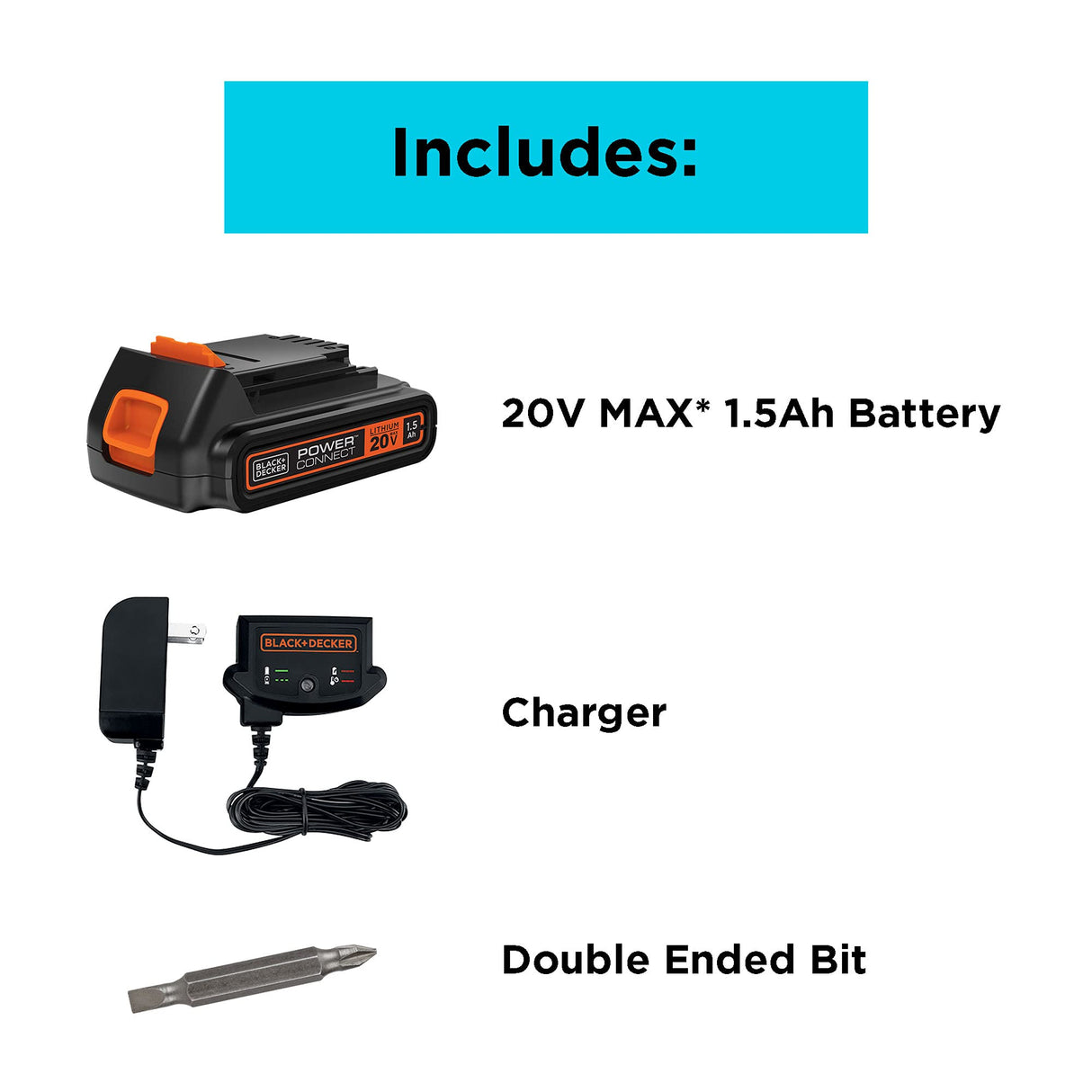 BLACK+DECKER 20V MAX Cordless Drill/Driver (BDCDD120C),Pack of 1 BLACK+DECKER