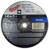 Milwaukee 5 Pack - 7 Inch Cut Off Blades For 7.25" Circular Saws - Aggressive Cutting For Metal & Stainless Steel - 7" x .09 x 7/8-Inch Milwaukee