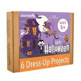 jackinthebox Halloween Crafts for Kids | Contains 6 Chunky Craft Projects | Great Halloween Costume for Kids | Incl. Halloween Cape, Pumpkin Pouch, jackinthebox