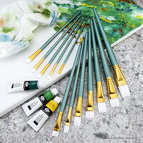 Royal Brush Manufacturing Royal and Langnickel Zip N' Close 12-Piece Brush Set, White Taklon Royal Brush Manufacturing Company