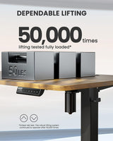 ErGear Height Adjustable Electric Standing Desk, 48 x 24 Inches Sit Stand up Desk, Memory Computer Home Office Desk (Vintage Brown) ErGear