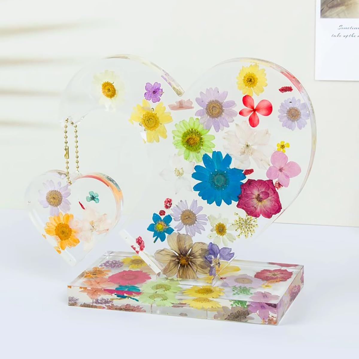 2 Set 3D Photo Frame Resin Molds, FineGood Heart Shape Silicone Molds for Resin, DIY Personalised Picture Frame Epoxy Resin Moulds Art Craft for FineGood