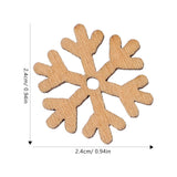 VOSAREA Christmas Unfinished Wooden Snowflake Ornaments: 200pcs Snowflake Hanging Cutouts Blank Wood Slices DIY Craft Embellishments for Xmas Tree VOSAREA