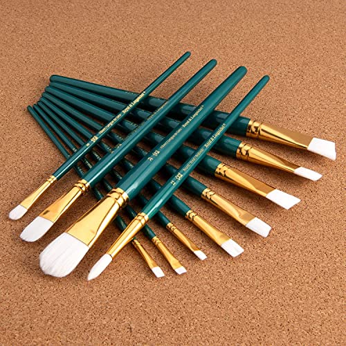 Royal Brush Manufacturing Royal and Langnickel Zip N' Close 12-Piece Brush Set, Medium White Taklon Royal Brush Manufacturing Company