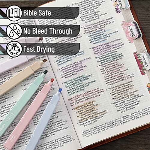 Mr. Pen- Aesthetic Highlighters and Pens No Bleed, 12 Pack, Pastel Color,  Black Ink, No Bleed Highlighters for Bibles
