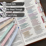 Mr. Pen- Aesthetic Highlighters and Pens No Bleed, 12 Pack, Pastel Color, Black Ink, No Bleed Highlighters for Bibles Mr. Pen