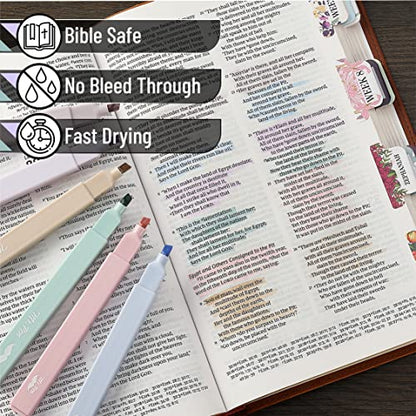 Mr. Pen- Aesthetic Highlighters and Pens No Bleed, 12 Pack, Pastel Color, Black Ink, No Bleed Highlighters for Bibles